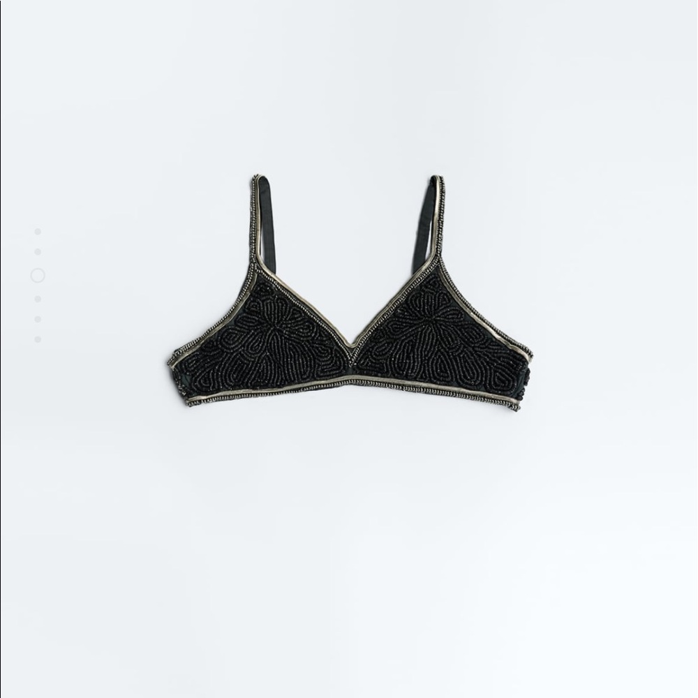 Zara limited edition beaded crop top